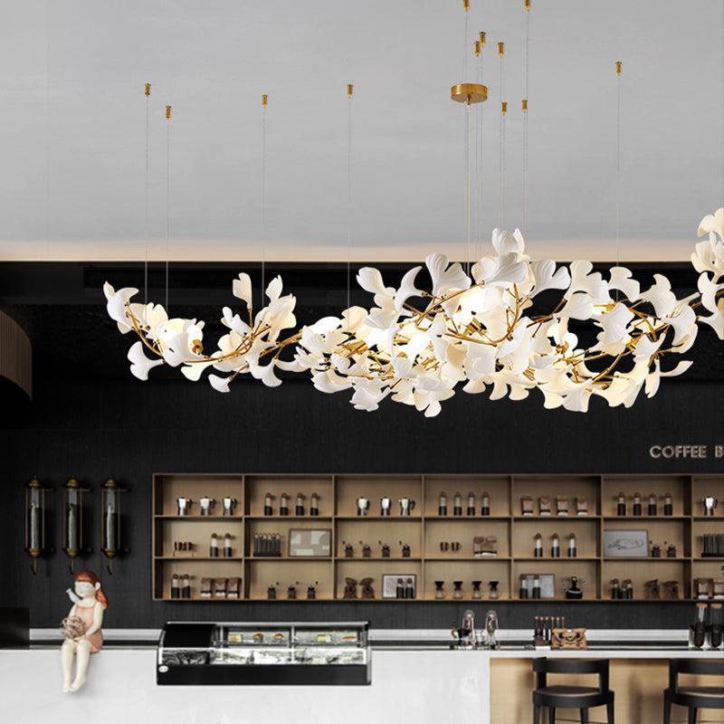 Modern Creative Ginkgo Linear Chandelier - 130.7" LJoyfuzzy