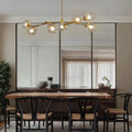 Modern Industrial Branch Chandelier with Multiple Glass Pendants Extra Large for Living or Dining Room - 7 Lights: L47.2