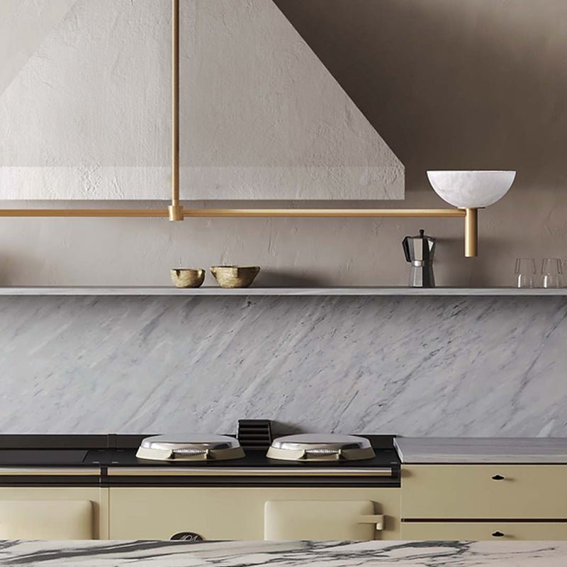 Modern Kitchen Island Pendant Light with Alabaster Shades, Linear Real Alabaster Pendant Lamp - Joyfuzzy