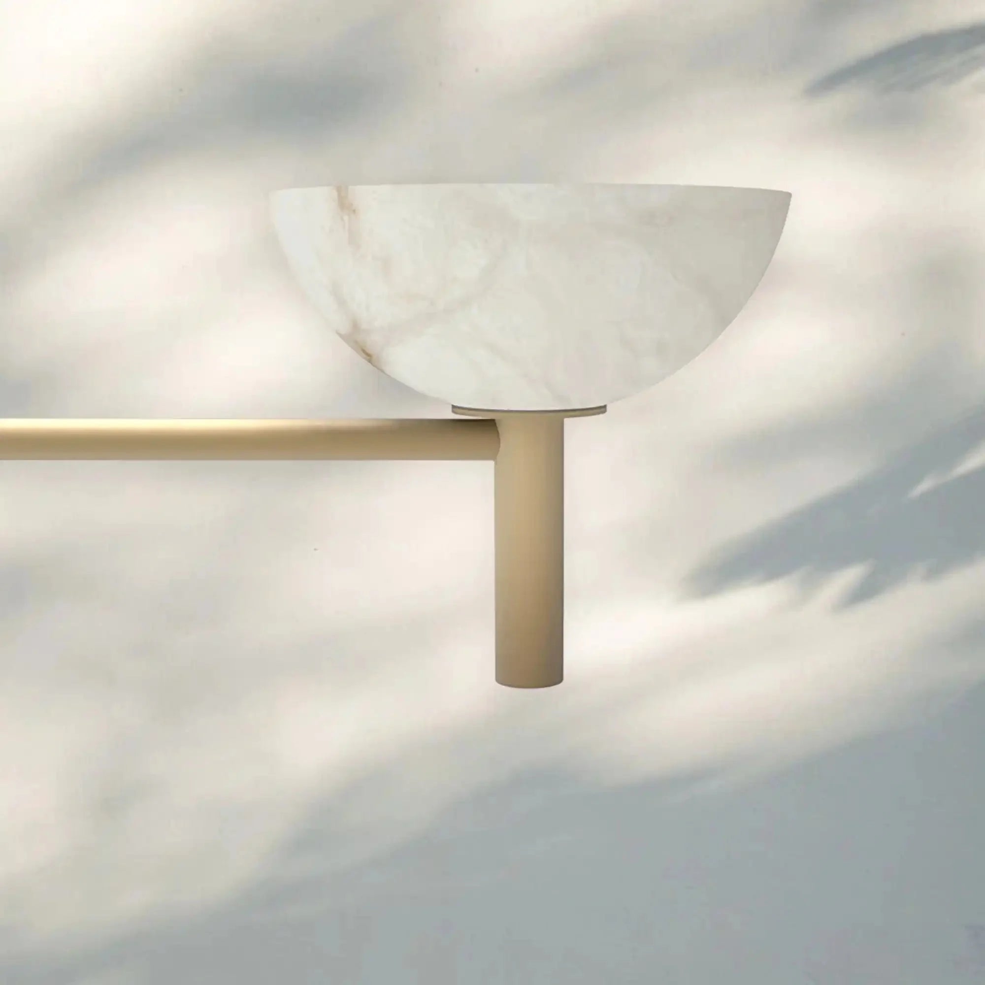 Modern Kitchen Island Pendant Light with Alabaster Shades, Linear Real Alabaster Pendant Lamp - Joyfuzzy