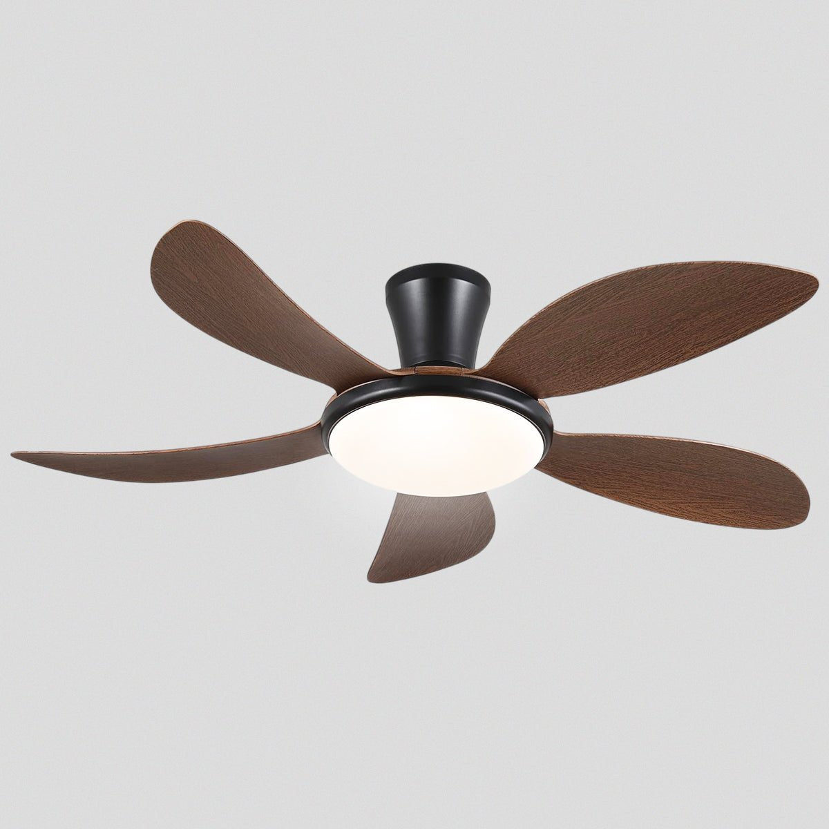 Modern LED Ceiling Fans Low Profile Ceiling Fans with Lights 6 Speeds 48" - Joyfuzzy