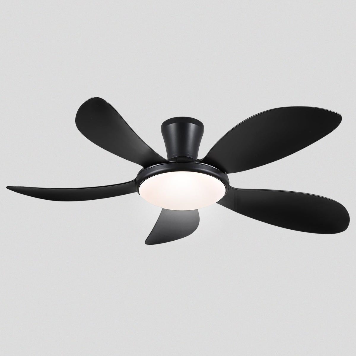 Modern LED Ceiling Fans Low Profile Ceiling Fans with Lights 6 Speeds 48" - Joyfuzzy