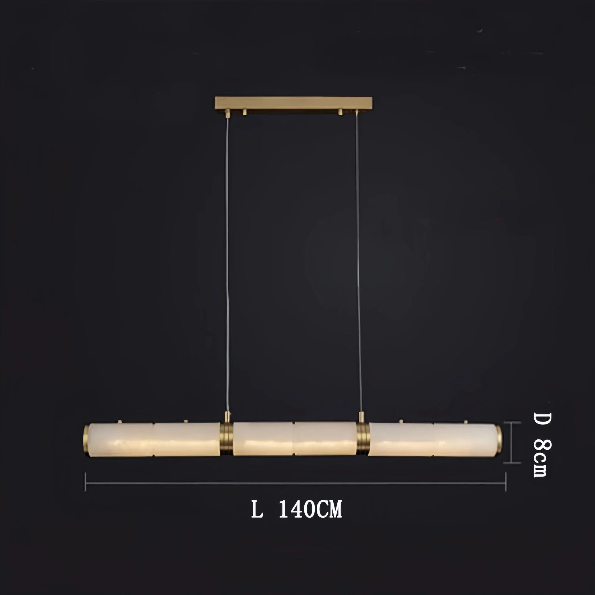 Modern Linear Alabaster Chandelier, Chandelier Over Dining Table - 55.12''LJoyfuzzy