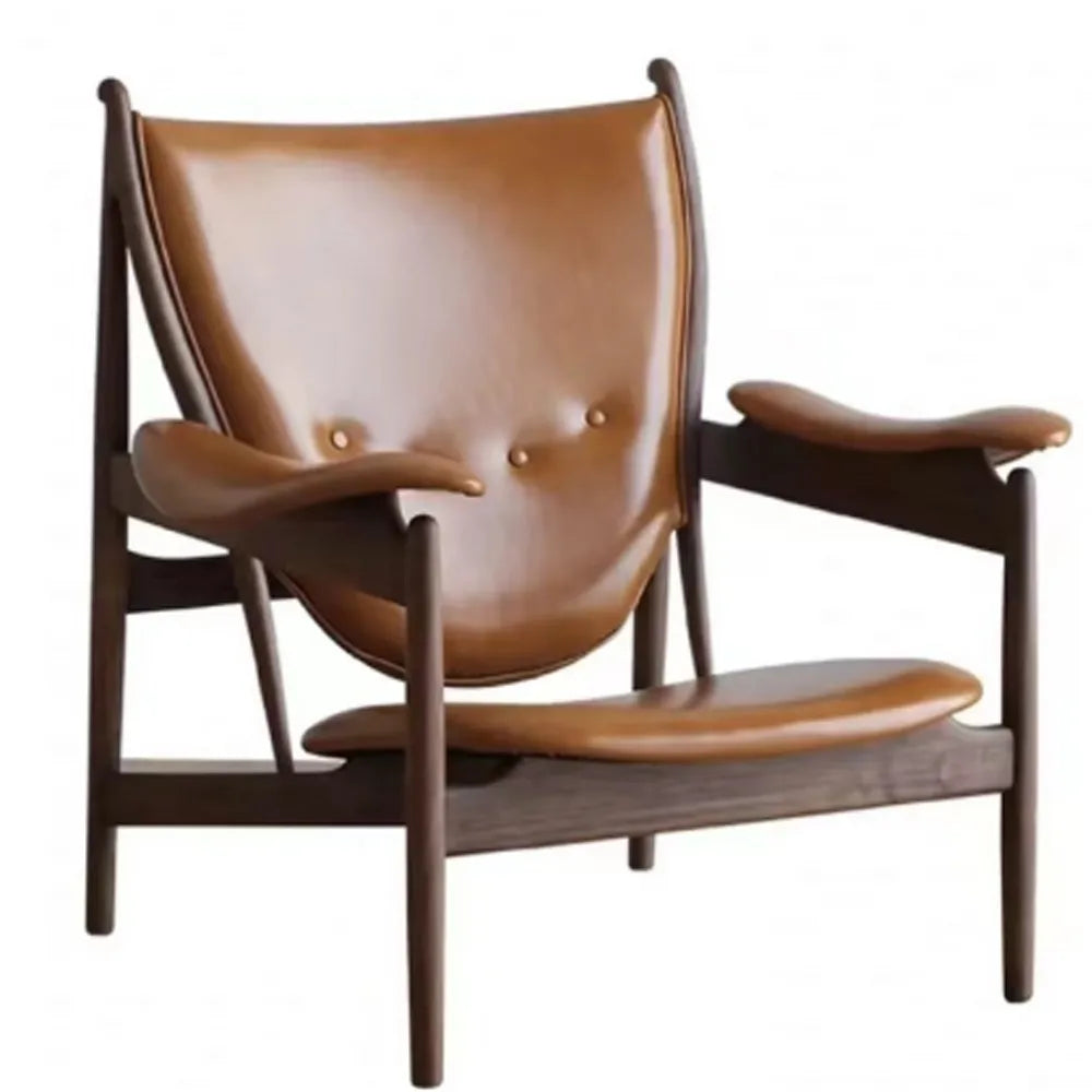 Modern Living Room Chairs Leather & Wood Chieftain Chair Outdoor Lounge Chair