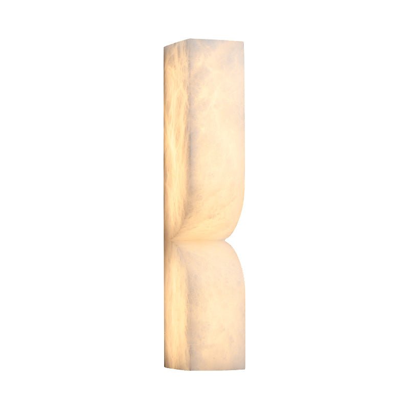 Modern Luxe Brass Natural Alabaster Wall Sconce for Entryway - SmallJoyfuzzy