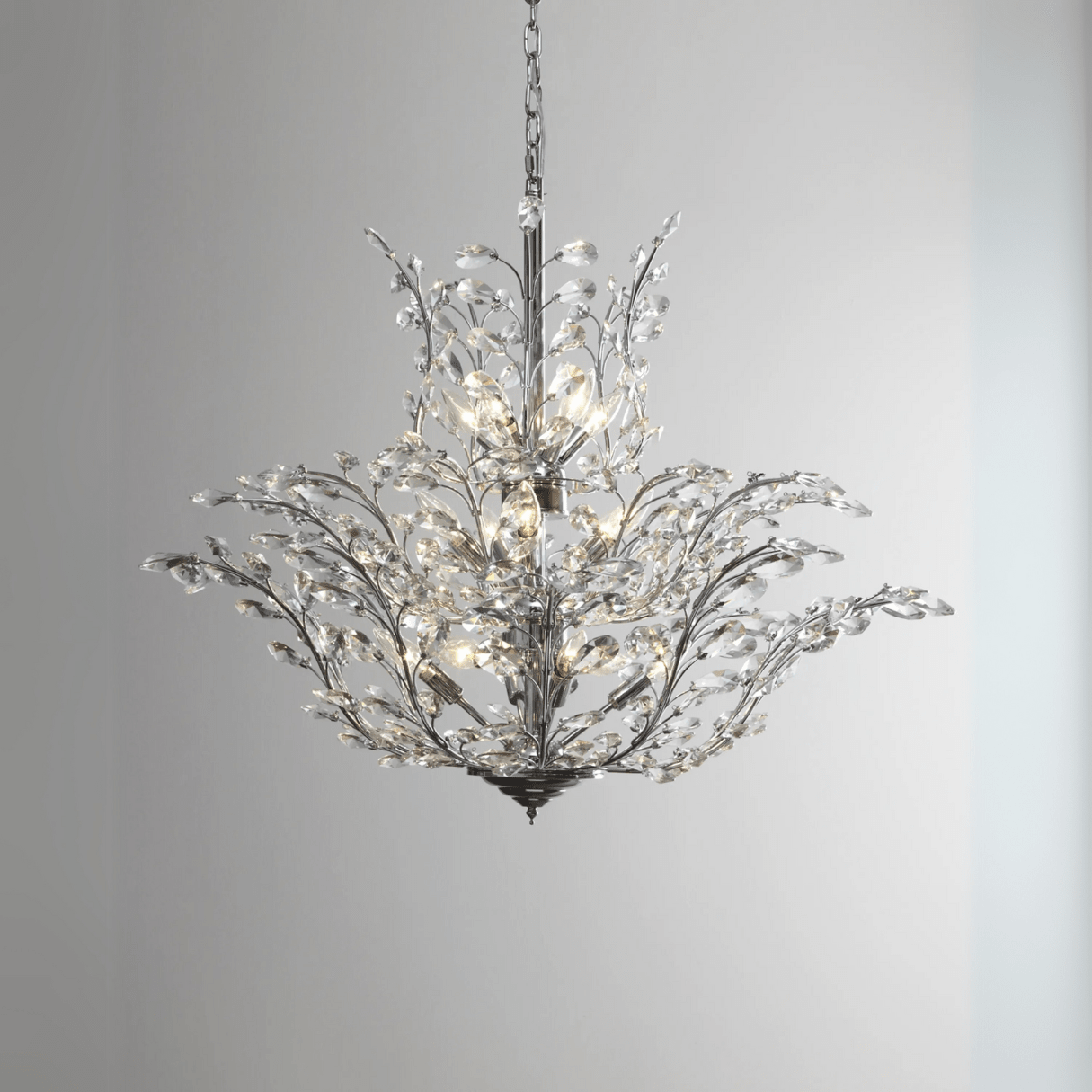 Modern Luxury Branches Crystal Chandelier for Low - ceiling - 18 Lights/D39"*H39"(D99cm*H99cm)Warm LightJoyfuzzy