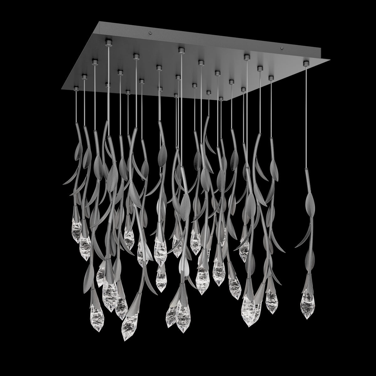 Modern Luxury Floating Branches Floral Crystal Chandelier - 13 Lights/L20"*W20"*H118.1"GoldWarm LightJoyfuzzy