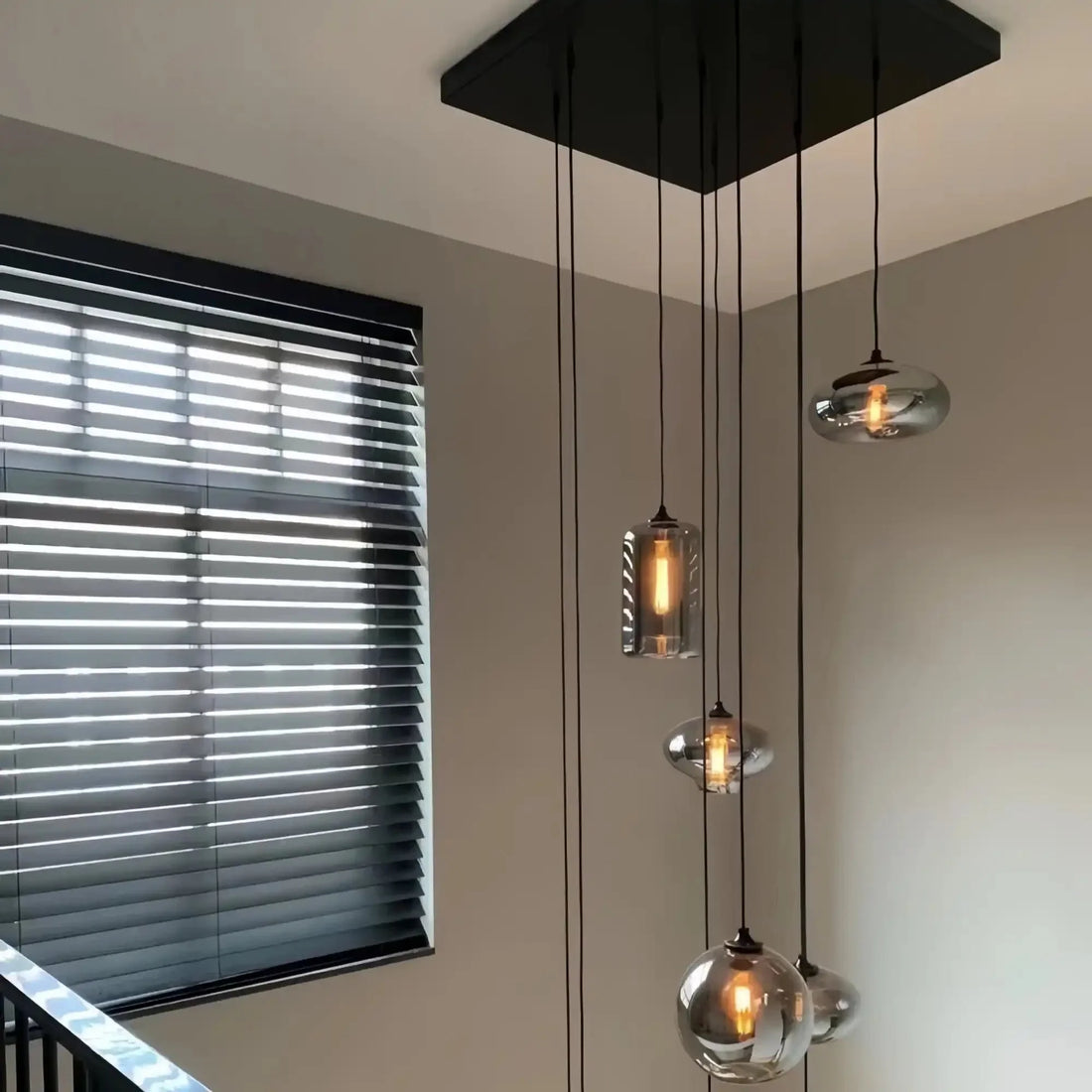Modern Pendant Fixture light For 2 Story Foyer /Enterway /Staircase - Joyfuzzy