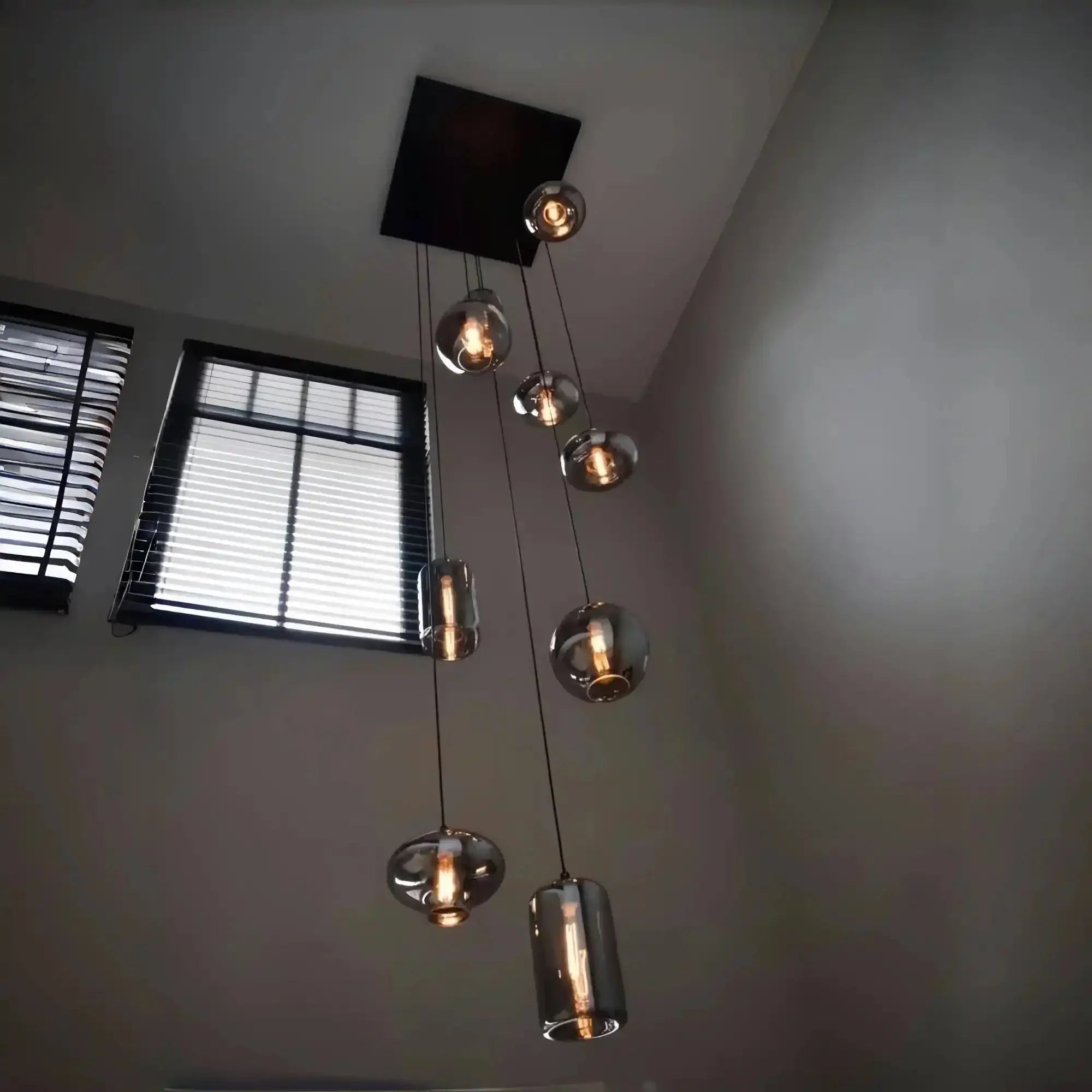 Modern Pendant Fixture light For 2 Story Foyer /Enterway /Staircase - Joyfuzzy