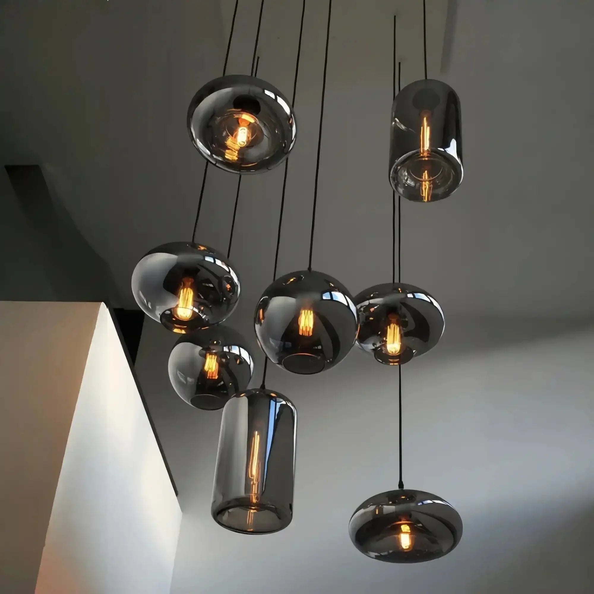 Modern Pendant Fixture light For 2 Story Foyer /Enterway /Staircase - Joyfuzzy