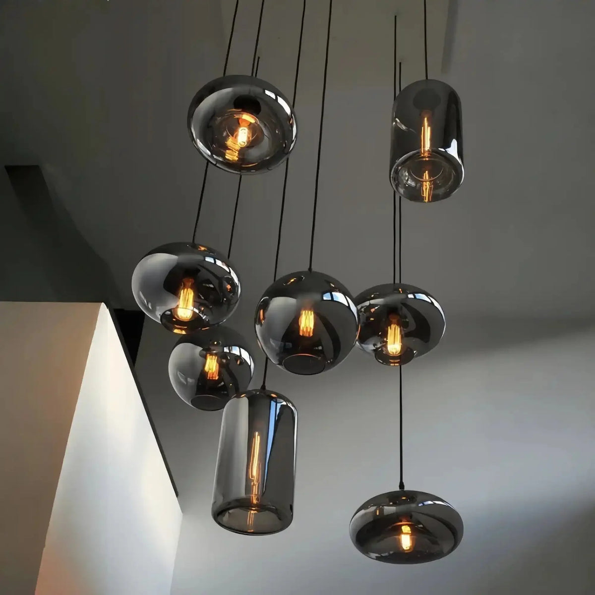 Modern Pendant Fixture light For 2 Story Foyer /Enterway /Staircase - Joyfuzzy