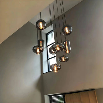 Modern Pendant Fixture light For 2 Story Foyer /Enterway /Staircase - Joyfuzzy