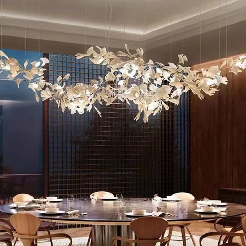 Modern Porcelain Ginkgo Branch Chandelier - 78.8"LJoyfuzzy