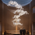 Modern Porcelain Ginkgo Branch Chandelier - 98.5