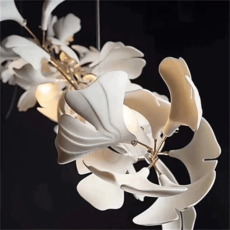 Modern Porcelain Ginkgo Branch Chandelier - 98.5"LJoyfuzzy