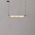 Modern Real Alabaster Chandelier, Linear Chandelier Over Dining Room - Joyfuzzy