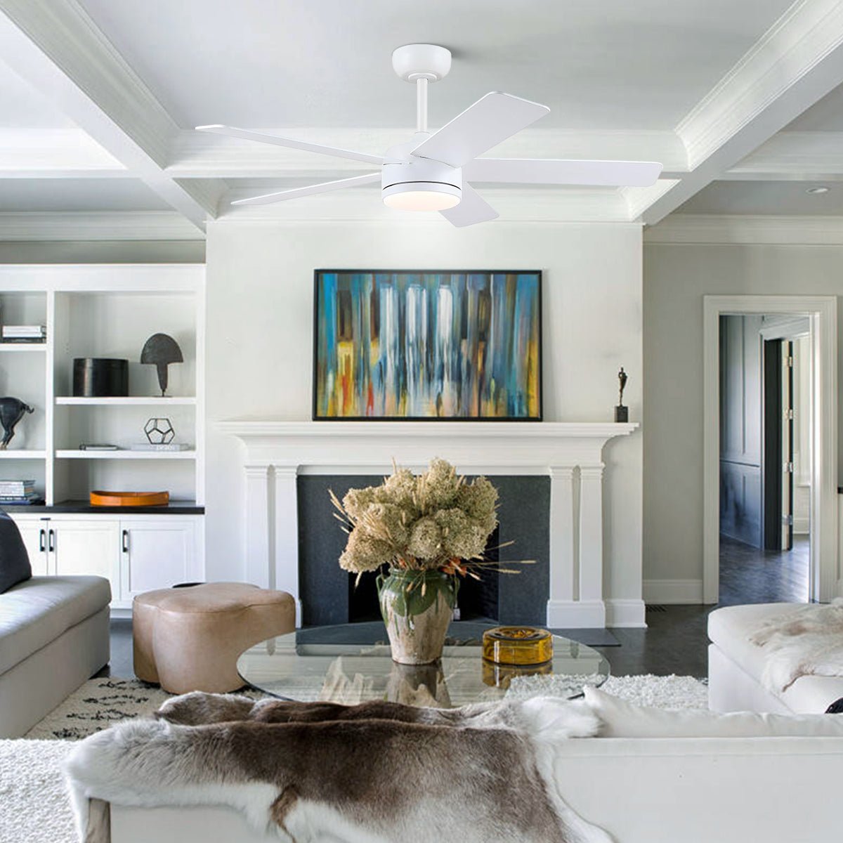 Modern Recessed Ceiling Fan Light - Joyfuzzy