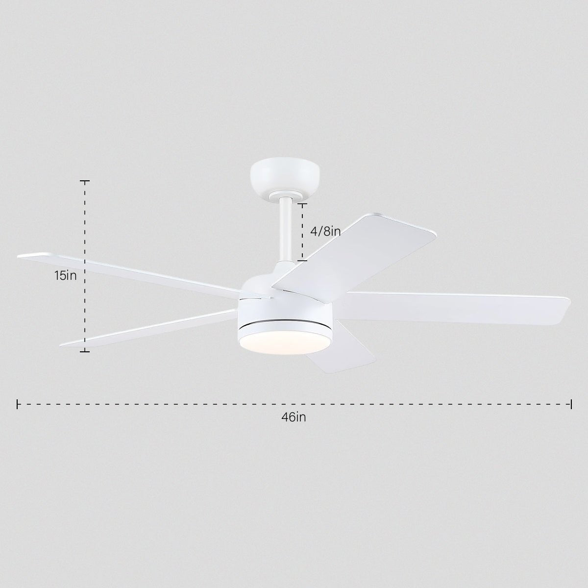 Modern Recessed Ceiling Fan Light - Joyfuzzy