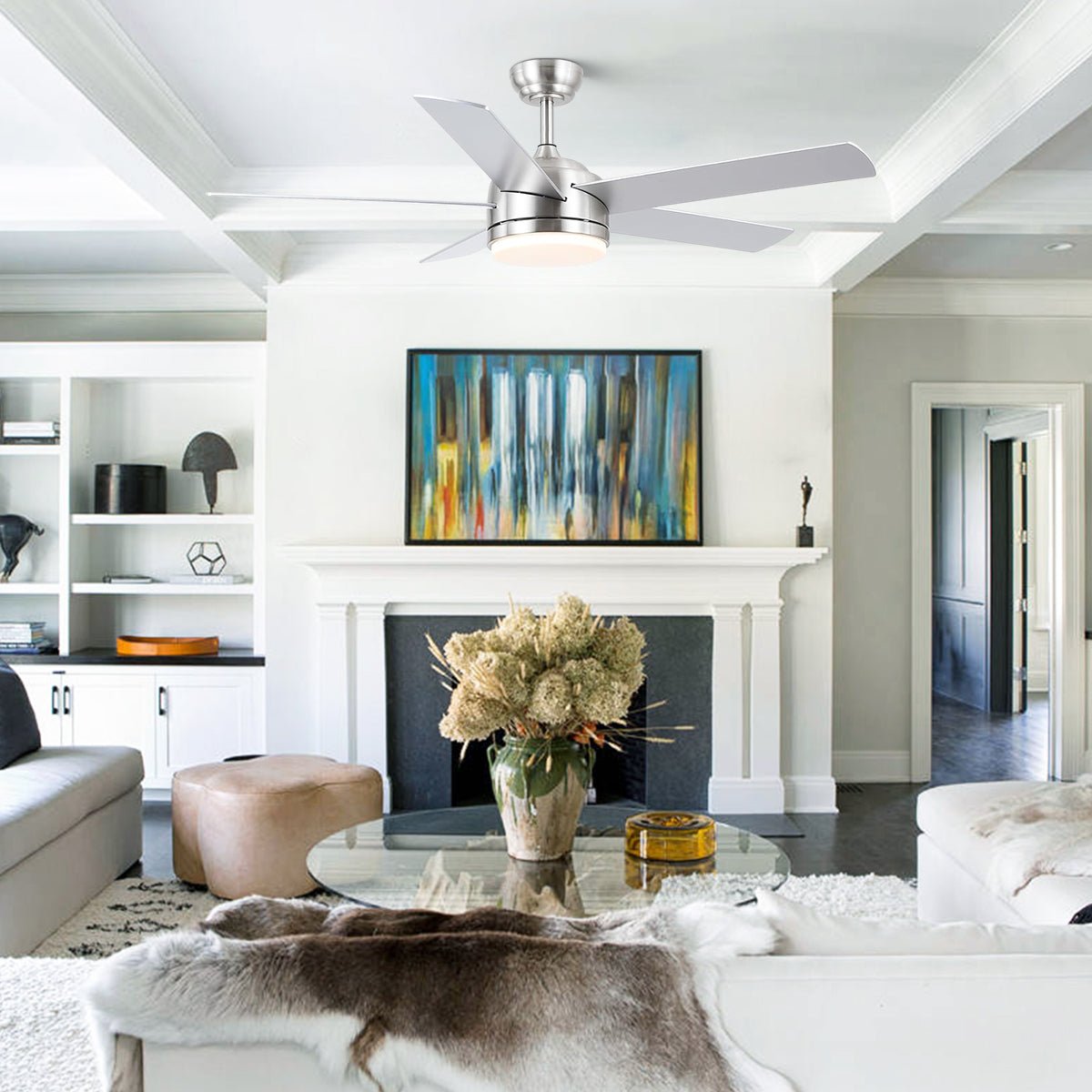 Modern Recessed Ceiling Fan Light - Joyfuzzy