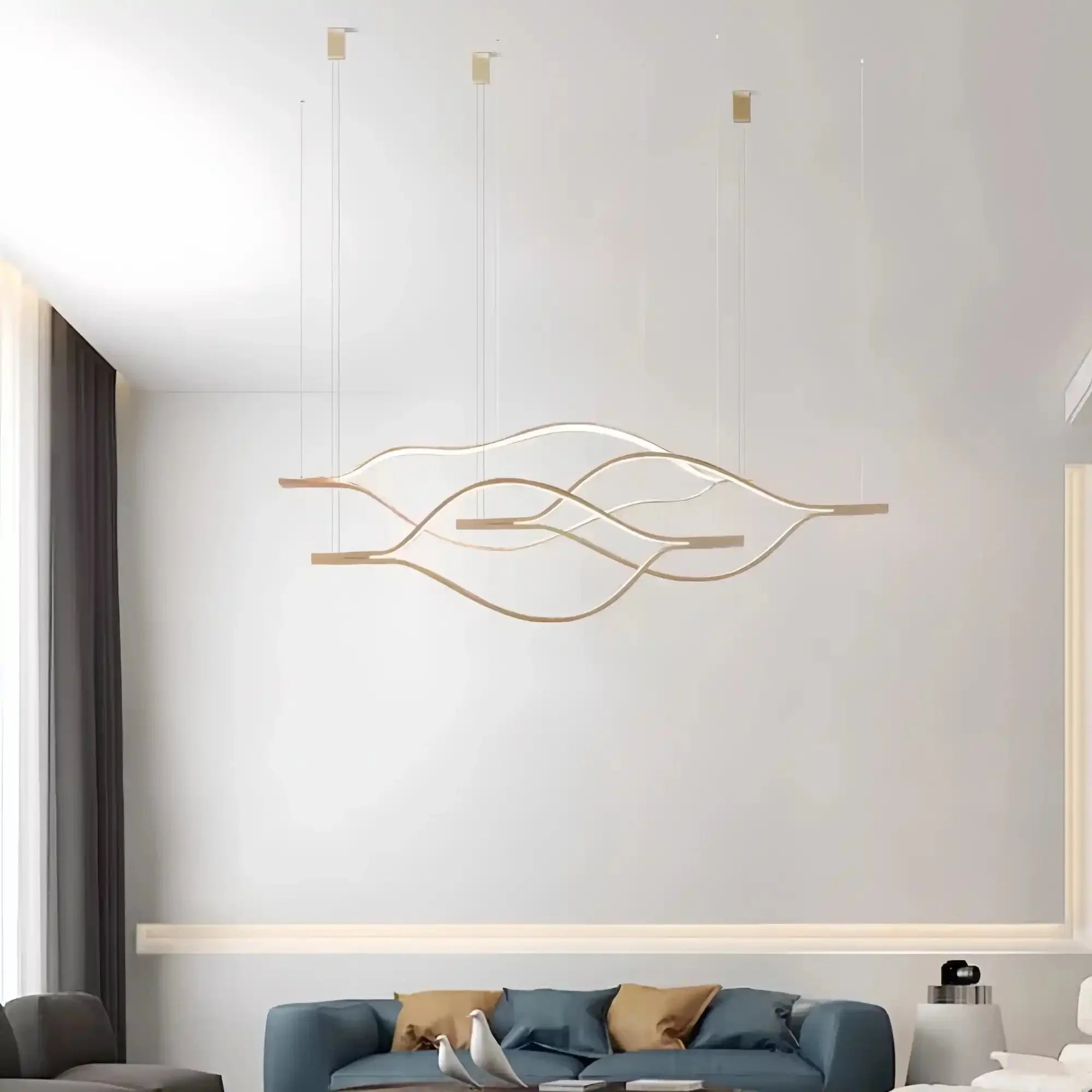 Modern Simple Aluminum Waving Chandelier - Joyfuzzy
