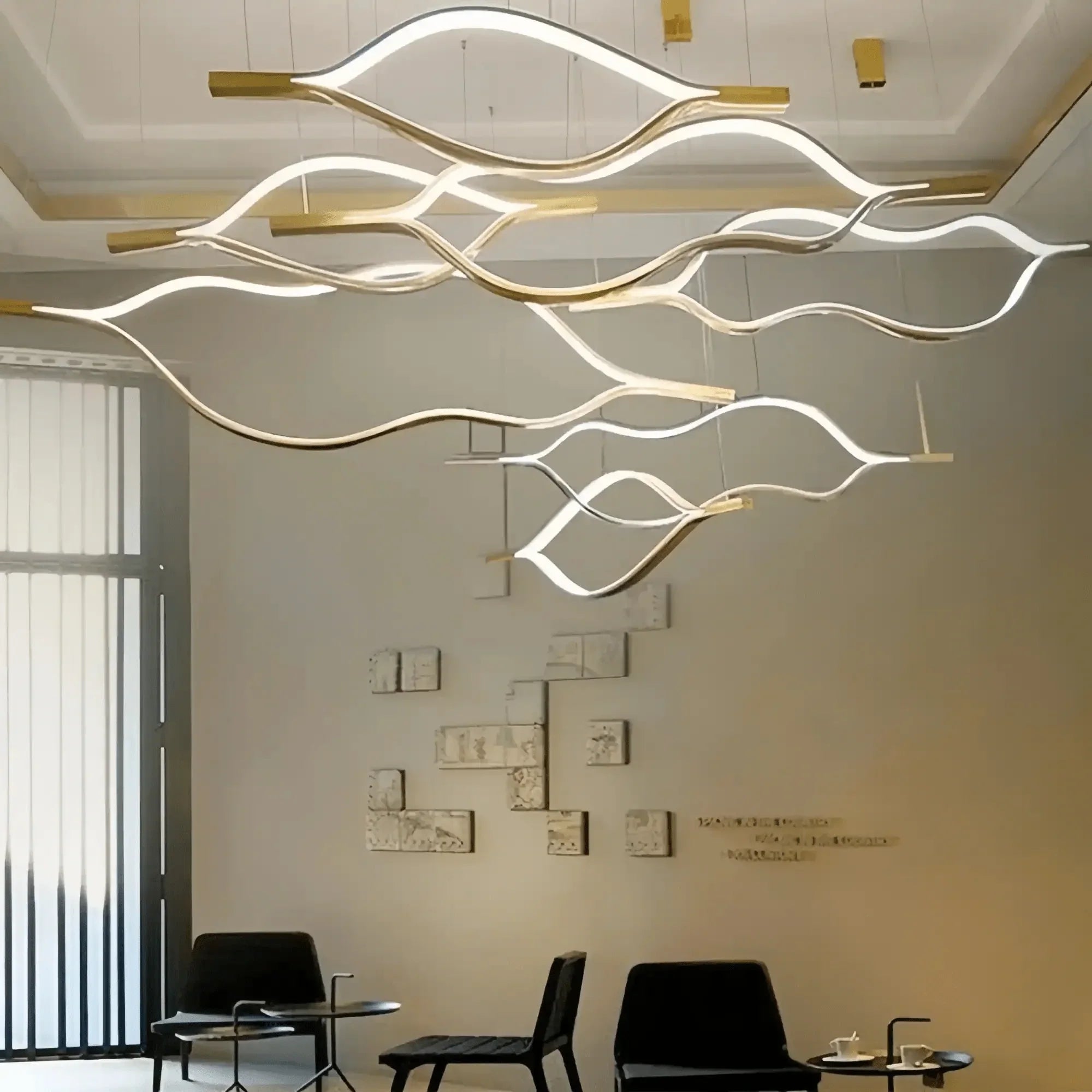 Modern Simple Aluminum Waving Chandelier - Joyfuzzy