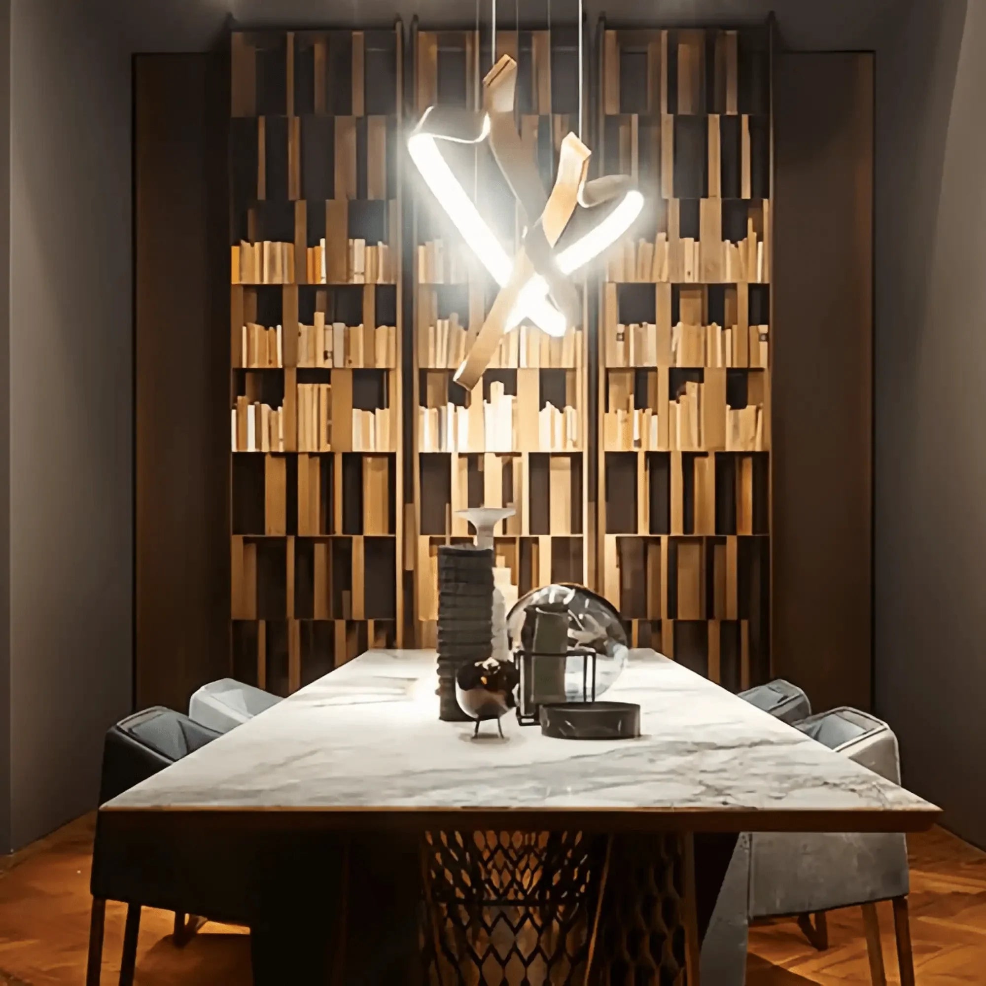 Modern Simple Aluminum Waving Chandelier - Joyfuzzy