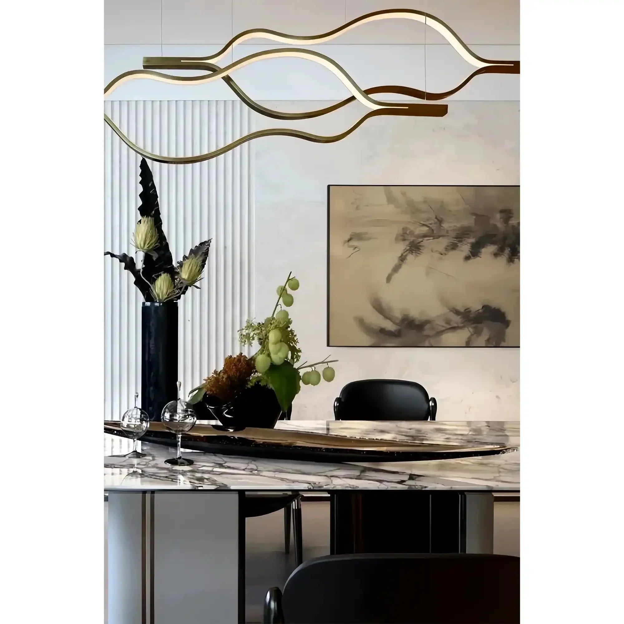 Modern Simple Aluminum Waving Chandelier - Joyfuzzy