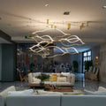 Modern Simple Brass Waving Chandelier for Living/Dining Room/Kitchen Island - L31.5