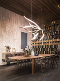 Modern Simple Brass Waving Chandelier for Living/Dining Room/Kitchen Island - L31.5