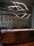 Modern Simple Brass Waving Chandelier for Living/Dining Room/Kitchen Island - L31.5