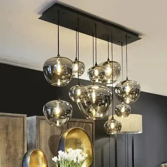 Modern Smoke Gray Glass Lamp Designer Chandelier - Joyfuzzy