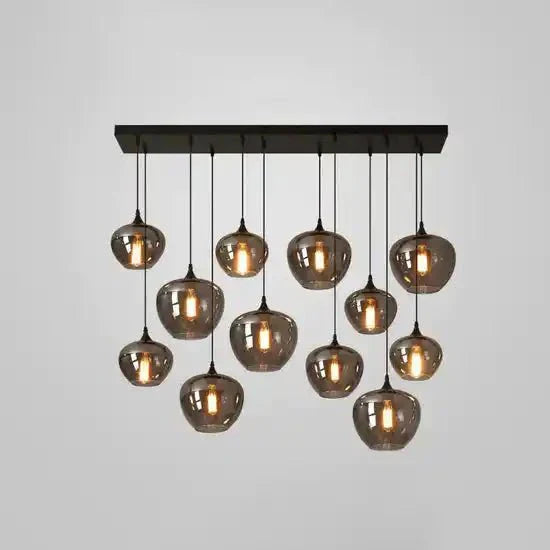 Modern Smoke Gray Glass Lamp Designer Chandelier - Joyfuzzy