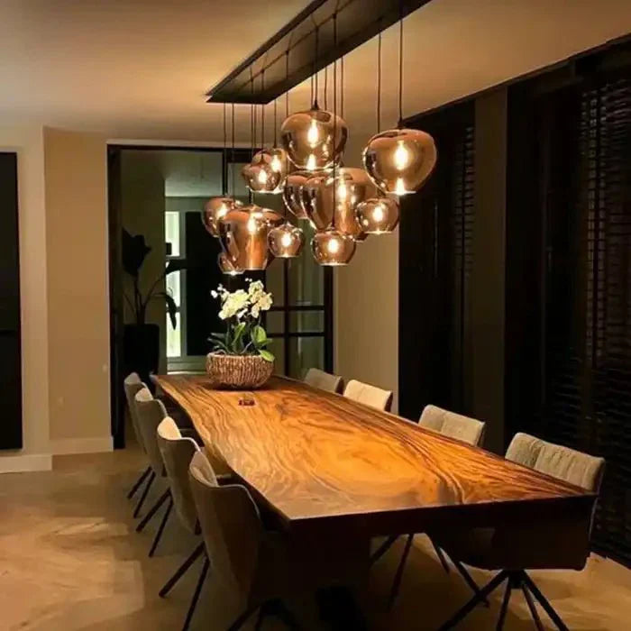 Modern Smoke Gray Glass Lamp Designer Chandelier - Joyfuzzy