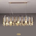 Modern Smoky Gray Crystal Chandelier Gleamy Light Fixture for Living/Dining Room/ Bedroom/ Home Office - Round D39.37
