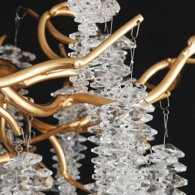 Modern Snowflake Crystal Branch Chandelier - 24" WJoyfuzzy