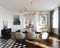 Modern Sputnik Smoky Gray/Amber Glass Branch Chandelier for Kitchen Island/Dining Room - 8 Globes/W89.76