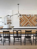 Modern Sputnik Smoky Gray/Amber Glass Branch Chandelier for Kitchen Island/Dining Room - 5 Globes/W64.2