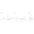Modern Sputnik Smoky Gray/Amber Glass Branch Chandelier for Kitchen Island/Dining Room - 9 Globes/W79.9