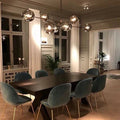 Modern Sputnik Smoky Gray/Amber Glass Branch Chandelier for Kitchen Island/Dining Room - 8 Globes/W89.76