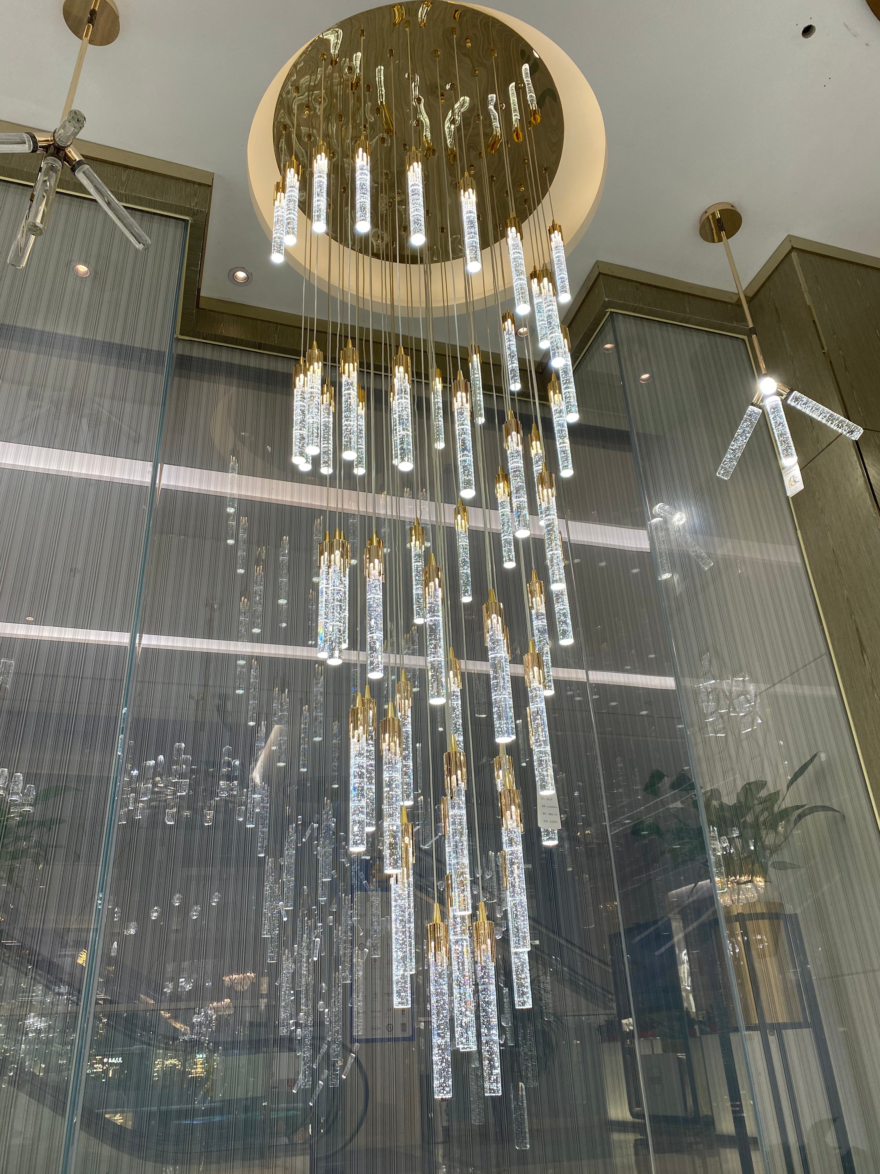 Modern Stair Light Foyer Staircase Hall Ceiling Lamps Spiral Stair Chandelier Crystal Droplight Luxury Hall Decoration Lights - 18 lights / D15.7"*H118.1"RoundWarm LightJoyfuzzy