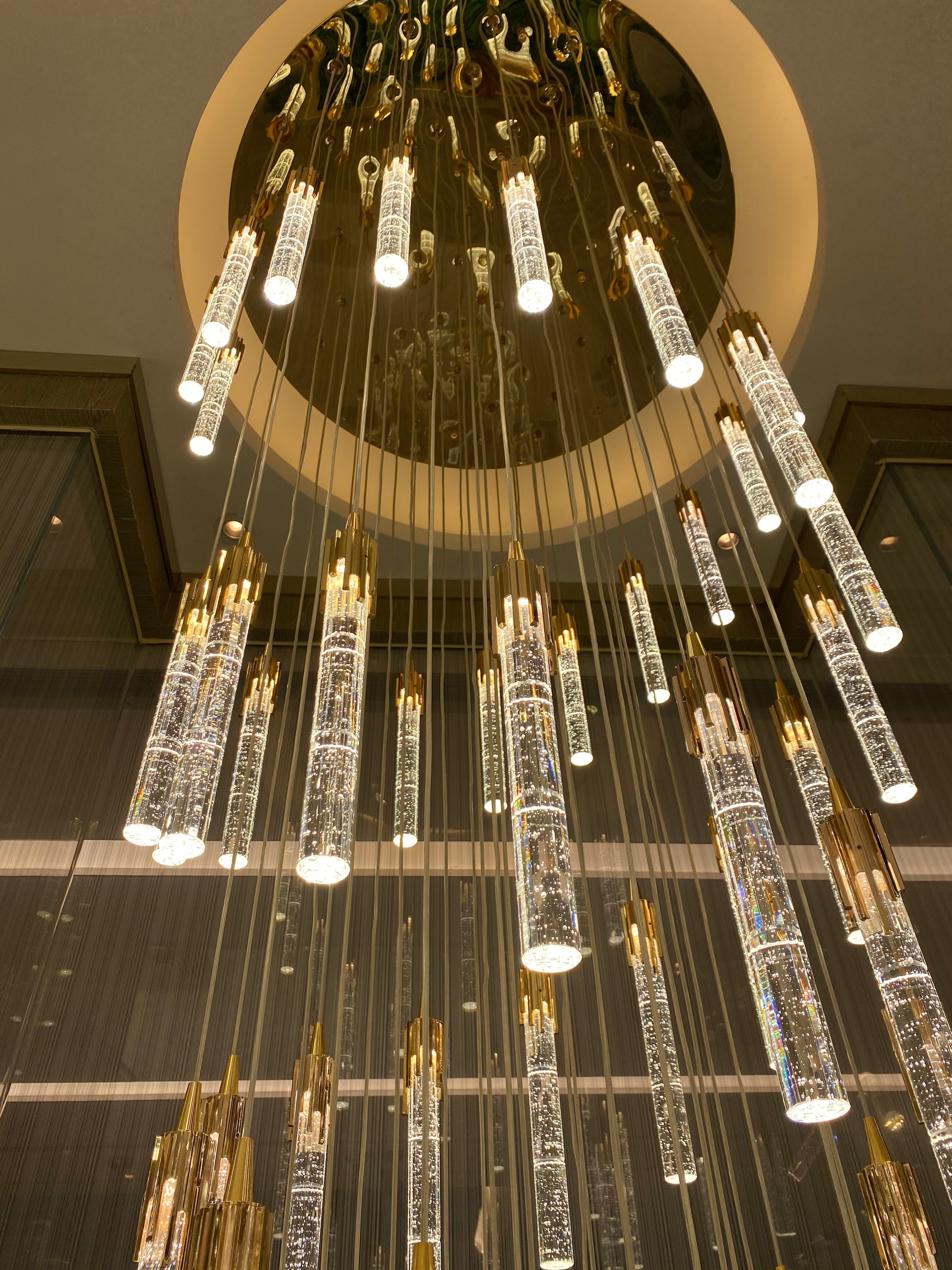 Modern Stair Light Foyer Staircase Hall Ceiling Lamps Spiral Stair Chandelier Crystal Droplight Luxury Hall Decoration Lights - 18 lights / D15.7"*H118.1"RoundWarm LightJoyfuzzy