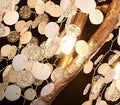 Modern Unique Artistic Flower Brass Branch Semi - flush Mount Chandelier for Living Room/ Hallway/ Entryway/ Staircase - D 35.43