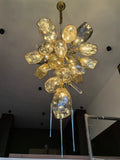 Modern Wine Glass Shape Chandelier Italian Light Luxury Light Fixture for Dining Room/Living Room - Linear/L31.5