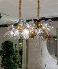 Modern Wine Glass Shape Chandelier Italian Light Luxury Light Fixture for Dining Room/Living Room - Linear/L31.5