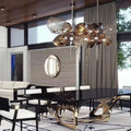 Modern Wine Glass Shape Chandelier Italian Light Luxury Light Fixture for Dining Room/Living Room - Round/D23.6