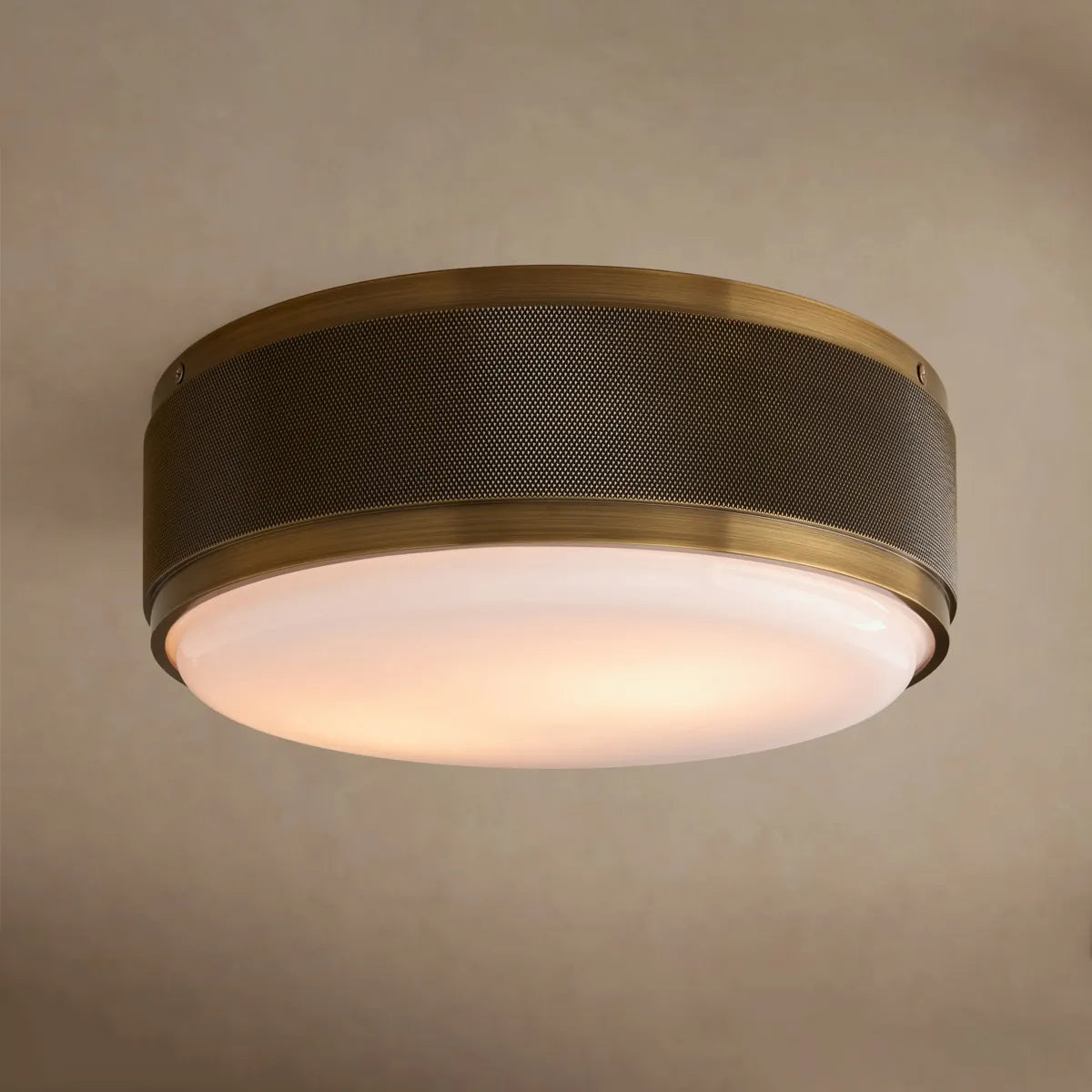 Monroe Flush Mount Antique Brass