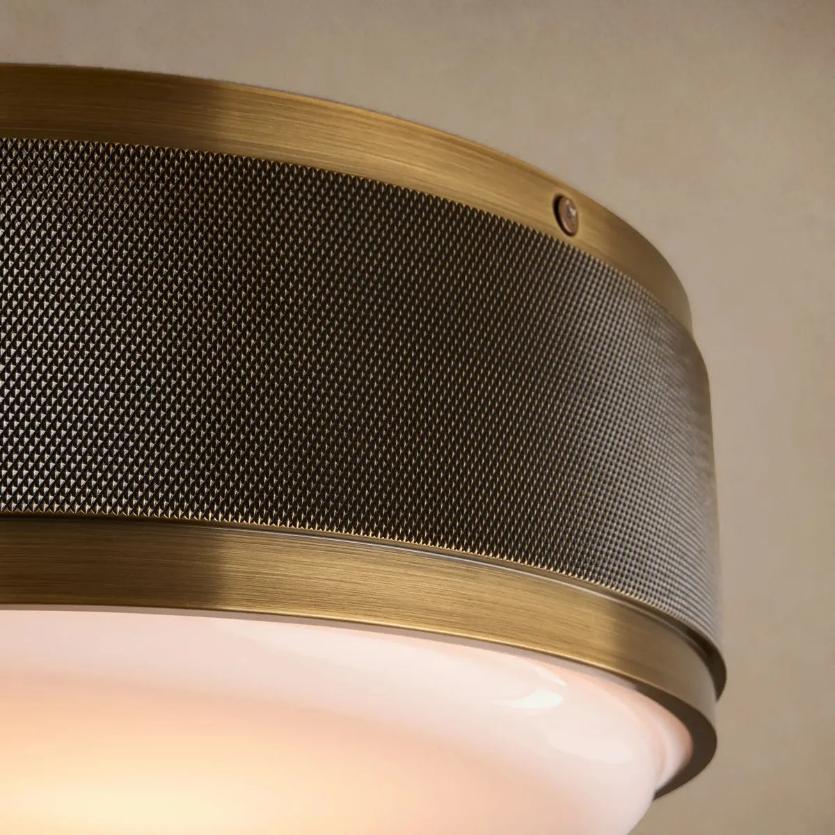Monroe Flush Mount Antique Brass