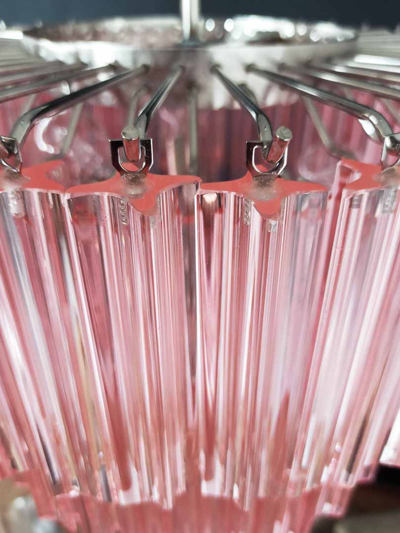 Murano Chandelier – 112 prisms – Pink - Joyfuzzy
