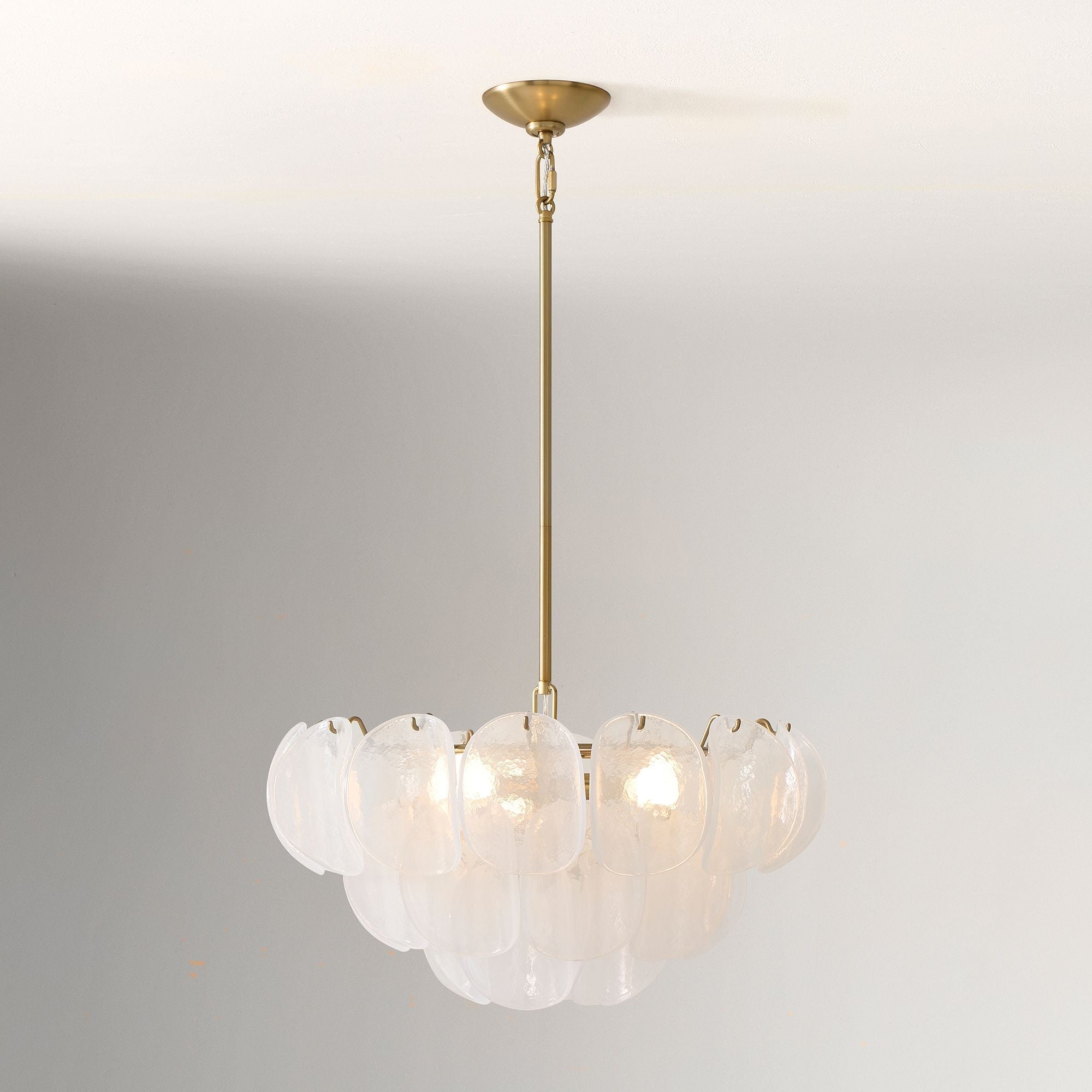 Murano Chandelier (22") White - Joyfuzzy