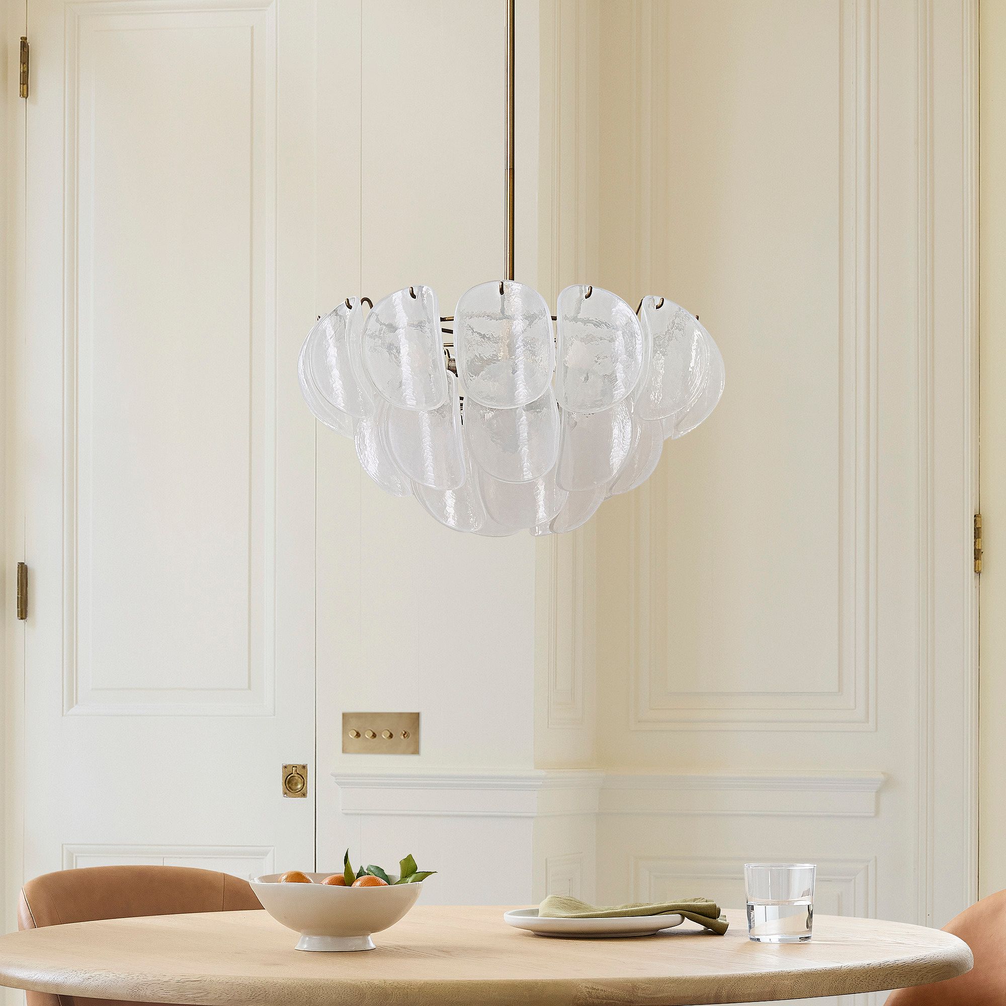 Murano Chandelier (22") White - Joyfuzzy